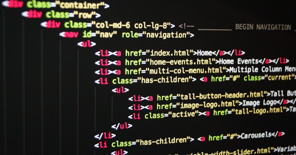 プログラムのコードが表示された画面